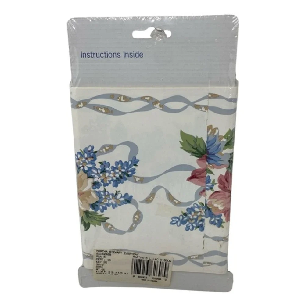 (4 Pack) Martha Stewart Everyday Lilac Ribbon Wall‎ Border Floral 5yd BJC4240B
